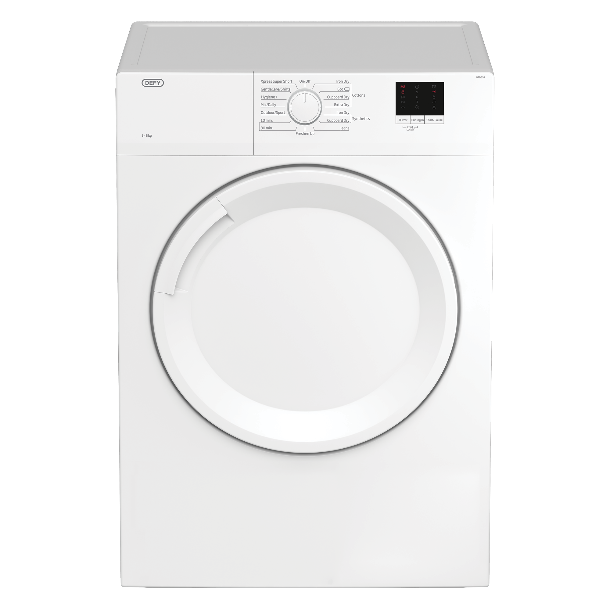 DTD 316 Tumble Dryers (Vented) DEFY