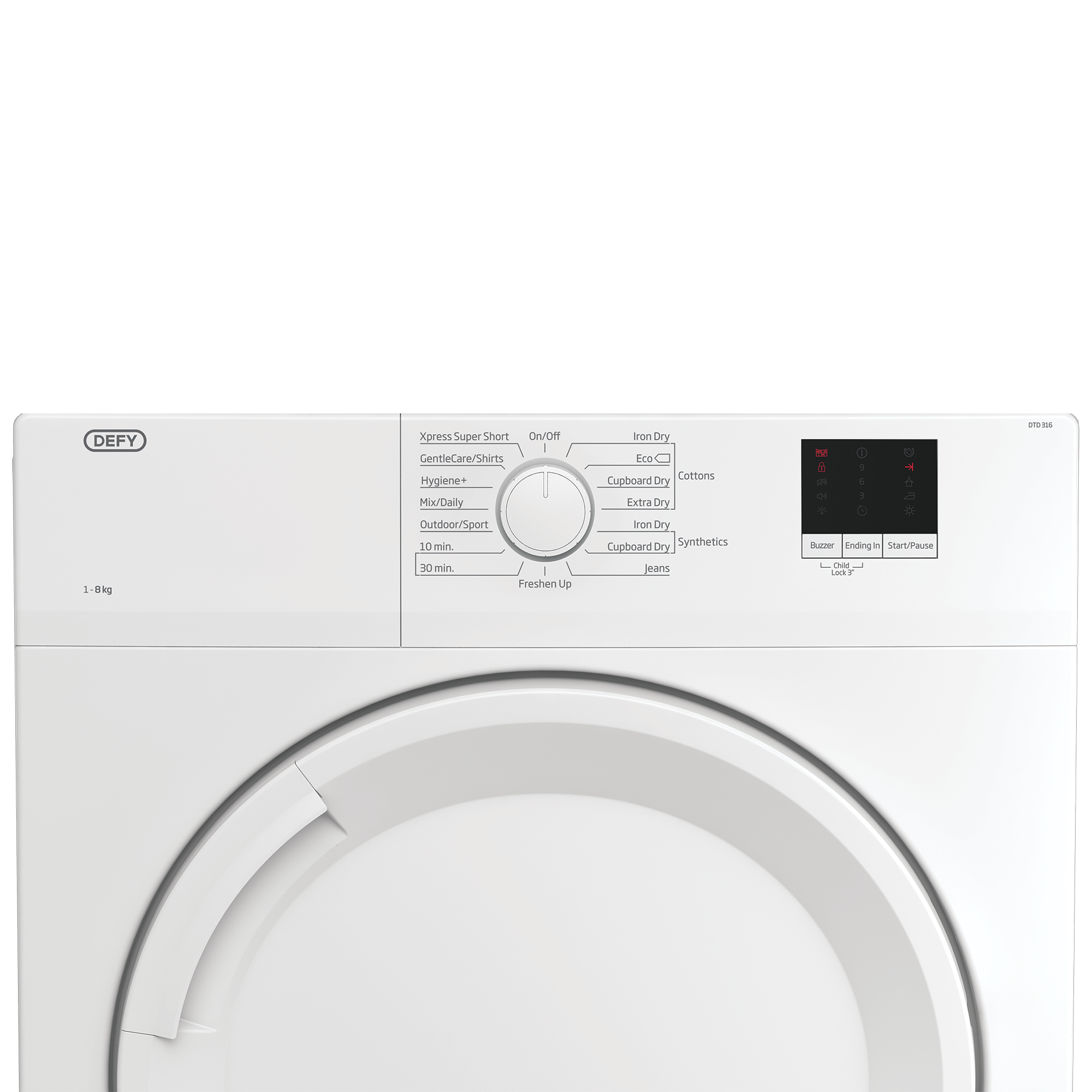 DTD 316 Tumble Dryers (Vented) DEFY