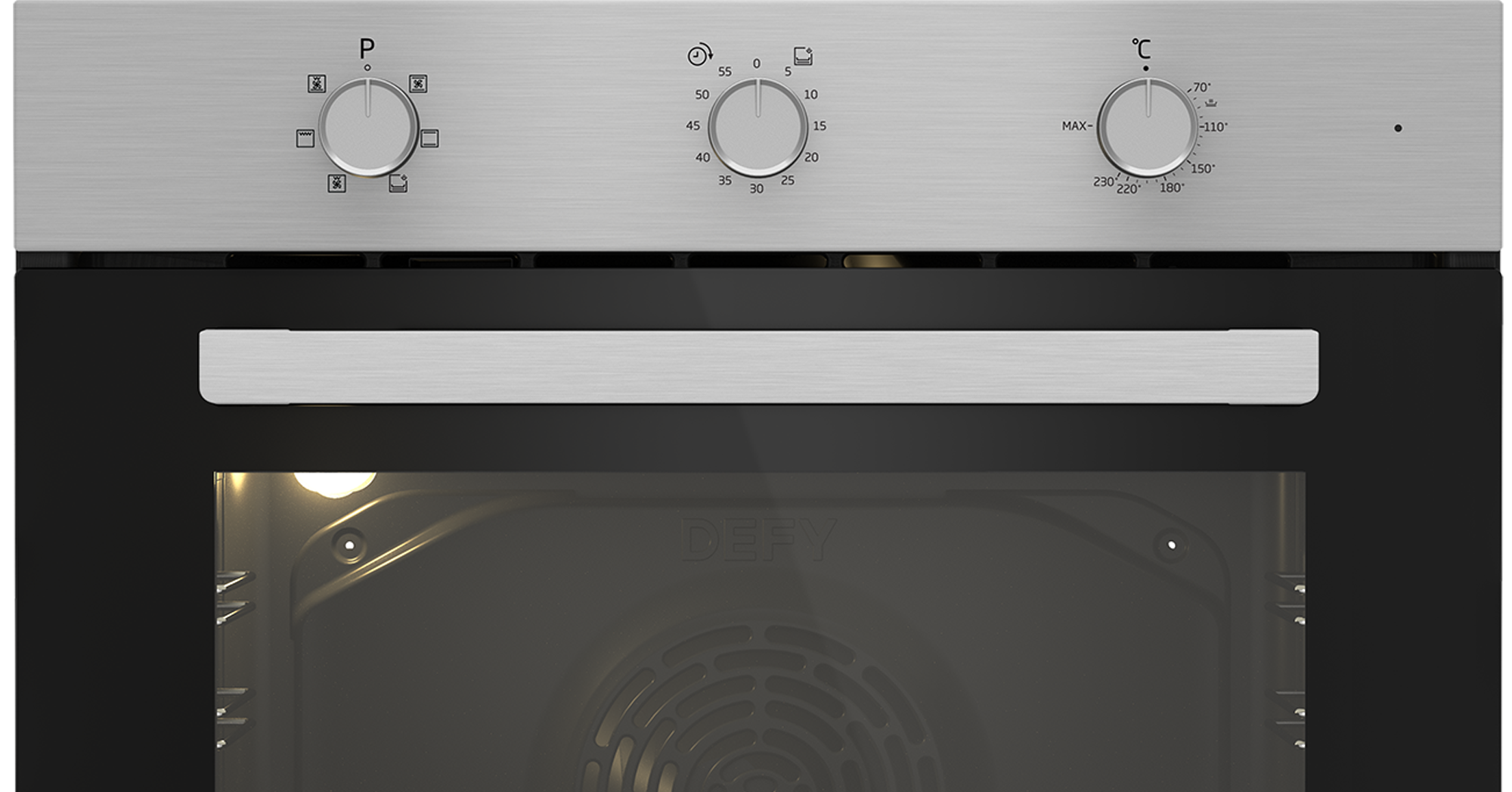 Slimline integrated oven top