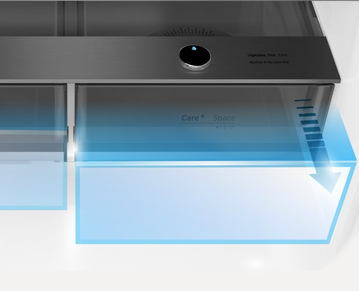 Inverter compressor illustration with energy efficiency indicator.