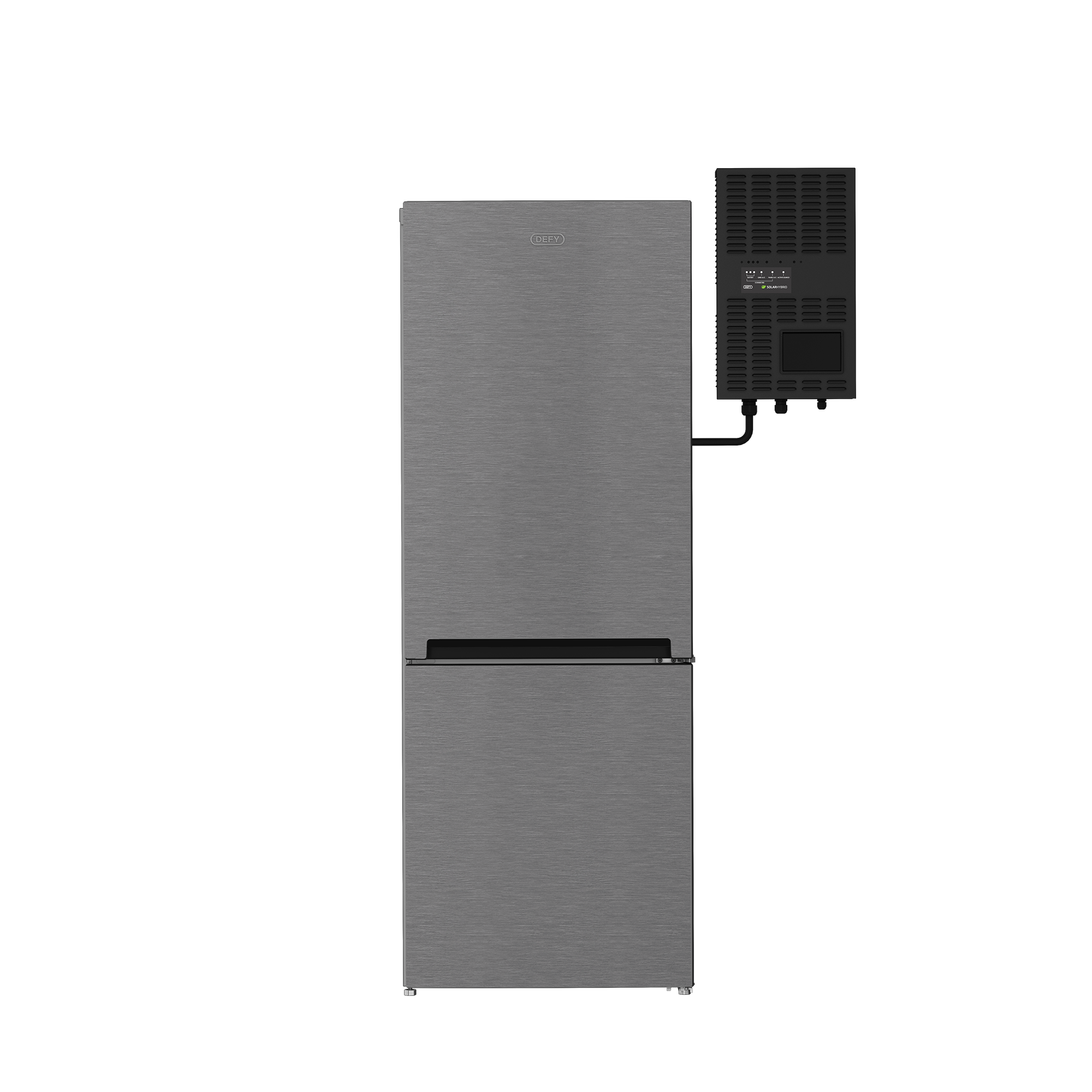 Satin Metallic Fridge Freezer