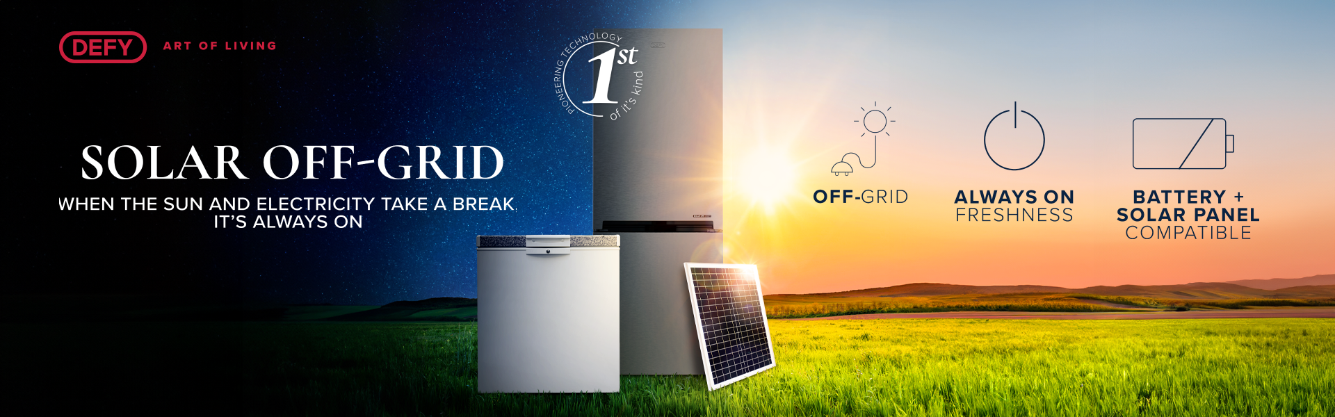 Defy Solar Off-Grid Fridge & Freezer | Save Energy & Keep Food Fresh